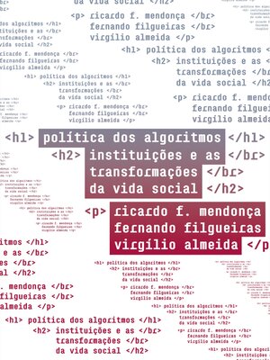 cover image of Política dos algoritmos